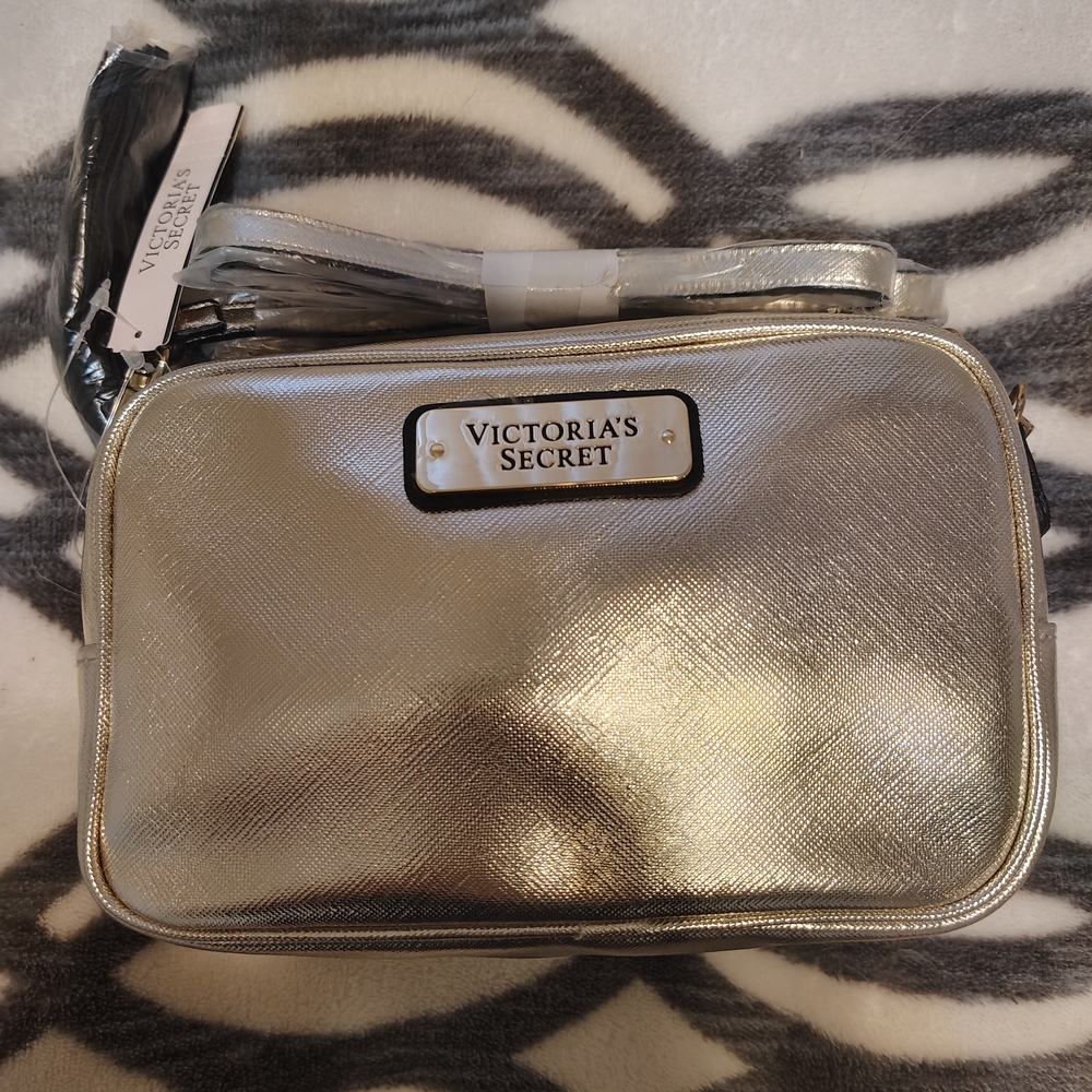 Victoria's Secret Metallic Gold Crossbody Bag